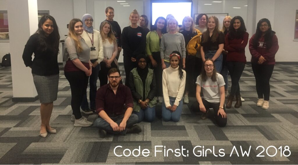 Group photo of SHU students at Code First Girls